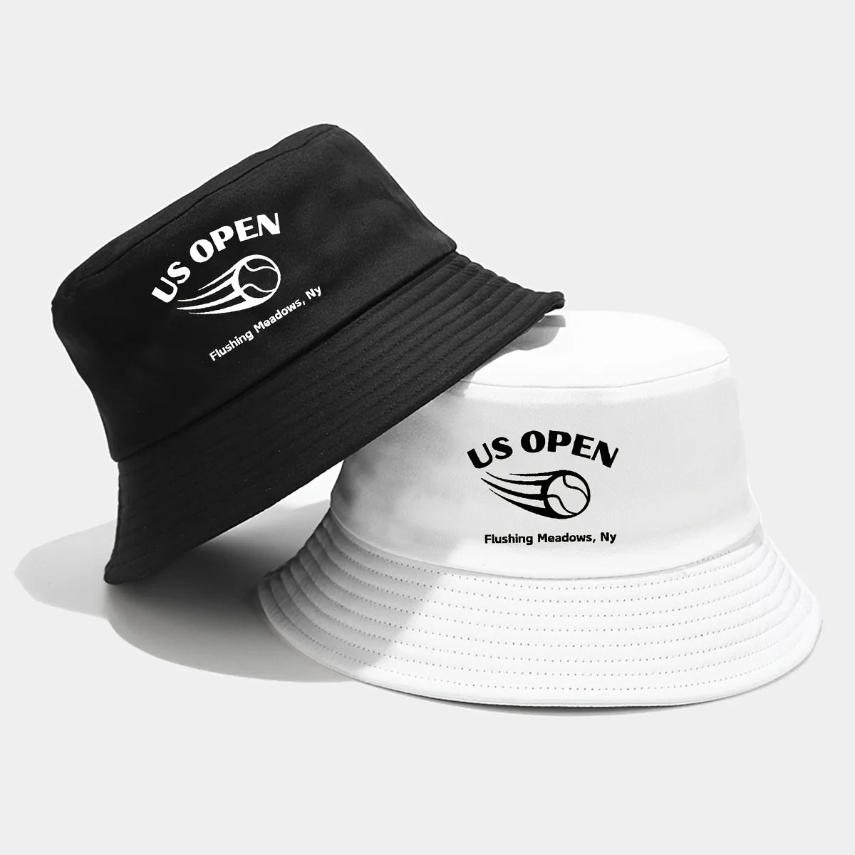 1pc US Open Printed Bucket Hat Sporty Style, Breathable, Foldable, Woven, for Men & Women, Outdoor, Vacation