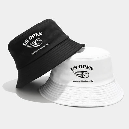 1pc US Open Printed Bucket Hat Sporty Style, Breathable, Foldable, Woven, for Men & Women, Outdoor, Vacation
