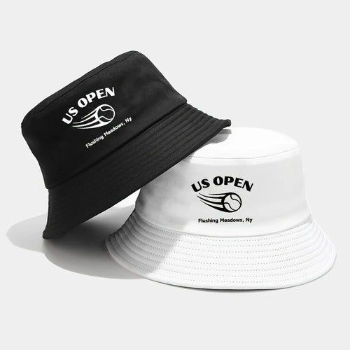 1pc US Open Printed Bucket Hat Sporty Style, Breathable, Foldable, Woven, for Men & Women, Outdoor, Vacation