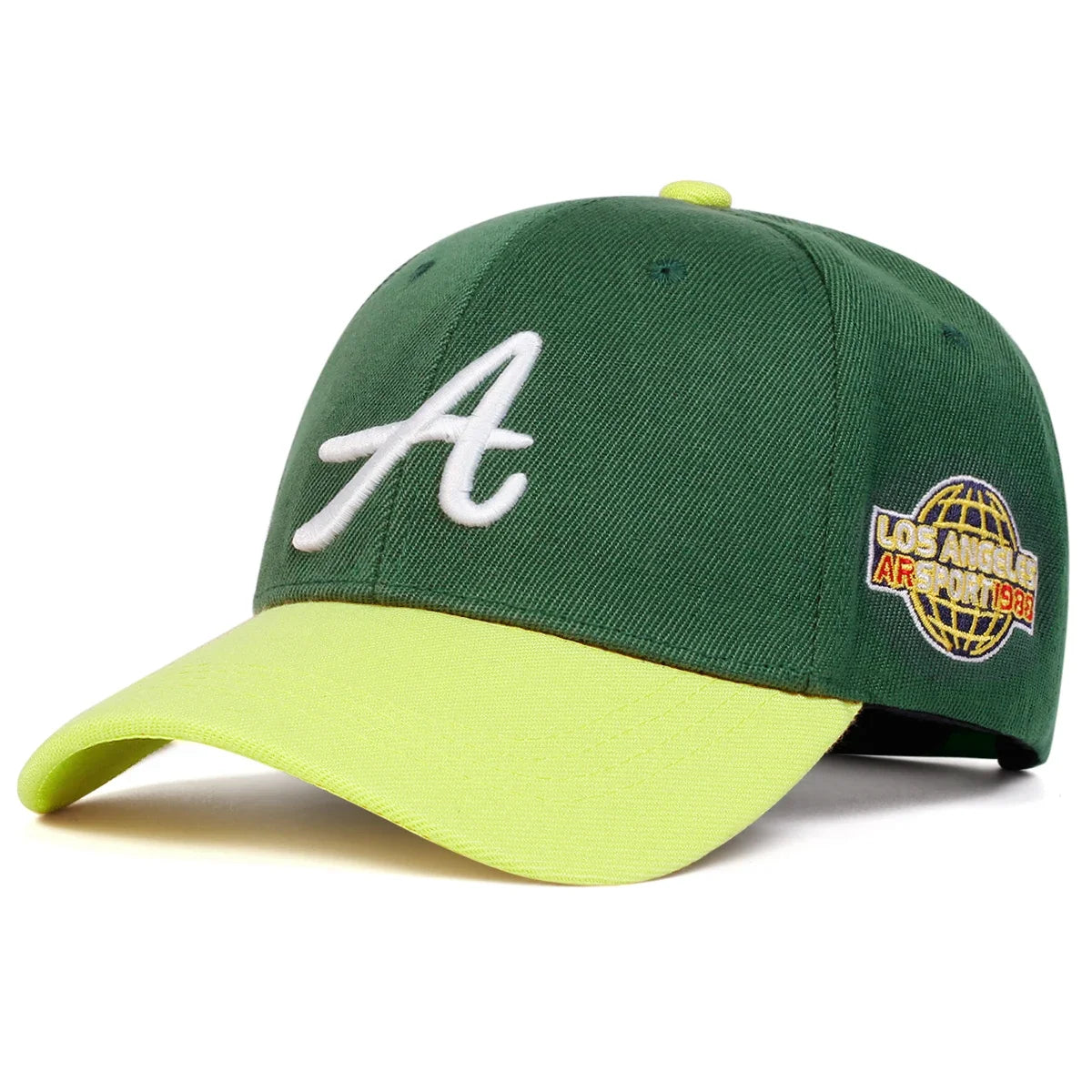Unisex A Letter Side Earth Embroidery Baseball Caps Spring And Autumn