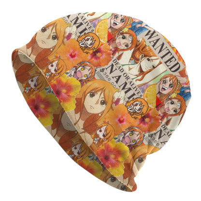 Nami Anime Comic Bonnet Hats  Hip Hop Knit Hat For Women Men