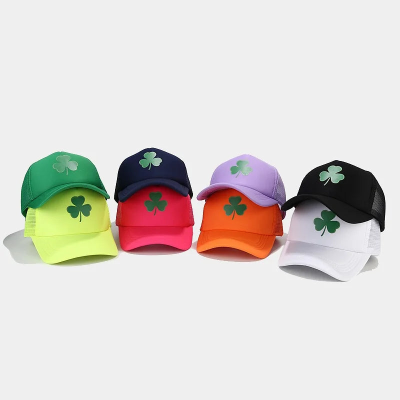 Fashion Clover Pattern Driver Hat Men's Summer Baseball Cap