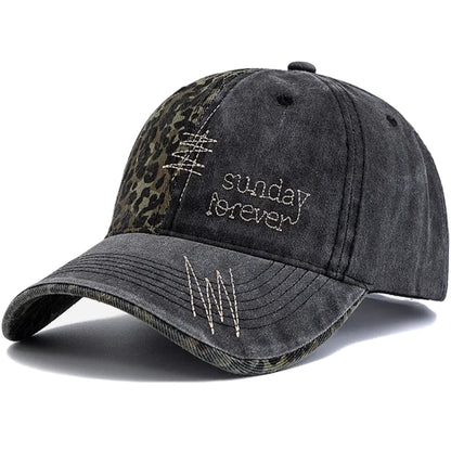 Y2K Baseball Cap Fashion Leopard Patch For Women