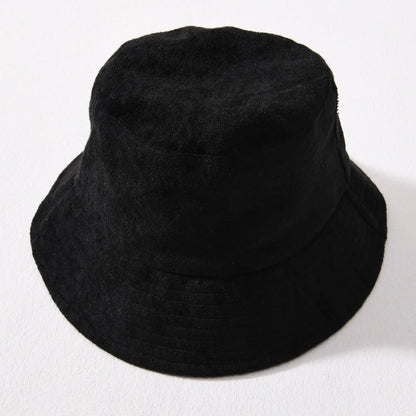 Simple Terry Cloth Towel Bucket Hat Spring Autumn
