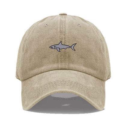 Shark Embroidery Baseball Cap For Men Women