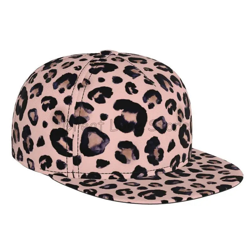 Leopard Print Baseball Cap Men Women Adjustable 3D Printed Snapback