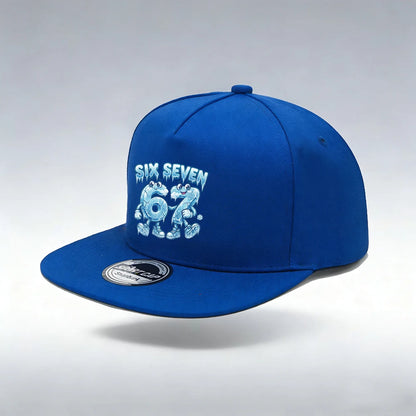 1/2 PC of 67 Ice Cartoon Printed Flat Bottom Brim Snapback Cap