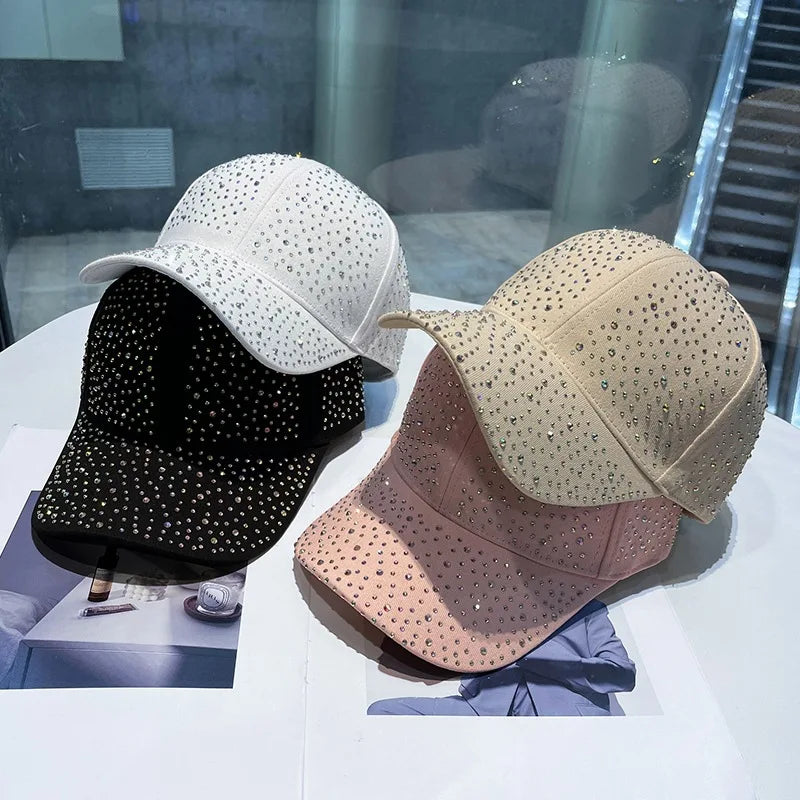 Full Body Rhinestone Baseball Cap Men Women