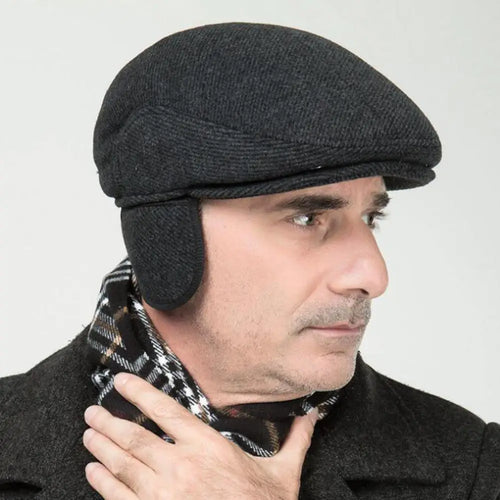 2024 Men's Cotton Plaid Berets Caps For Men Women