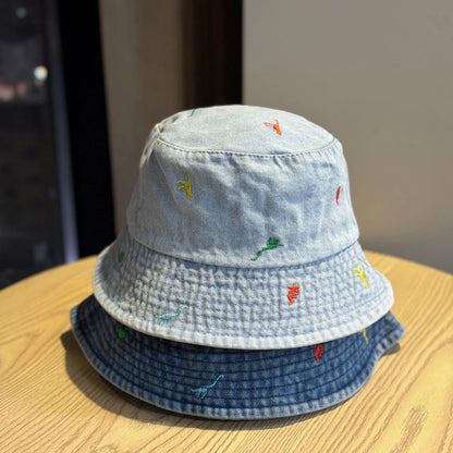 New Summer Beach Denim Bucket Hat For Women