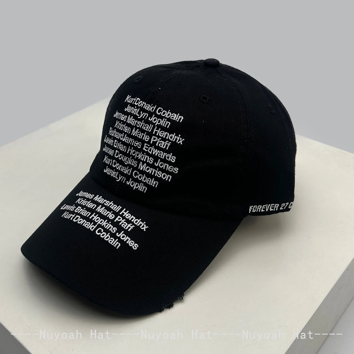 Korean Letter Embroidery Baseball Cap Unisex Retro Peaked Caps Fashionable Outdoor Simple Ins Design