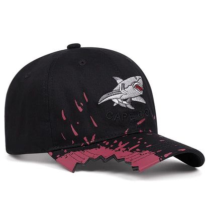 Gap Hip Hop Hat Shark Embroidery Fashion Street Skateboarding Hat Leisure Sports