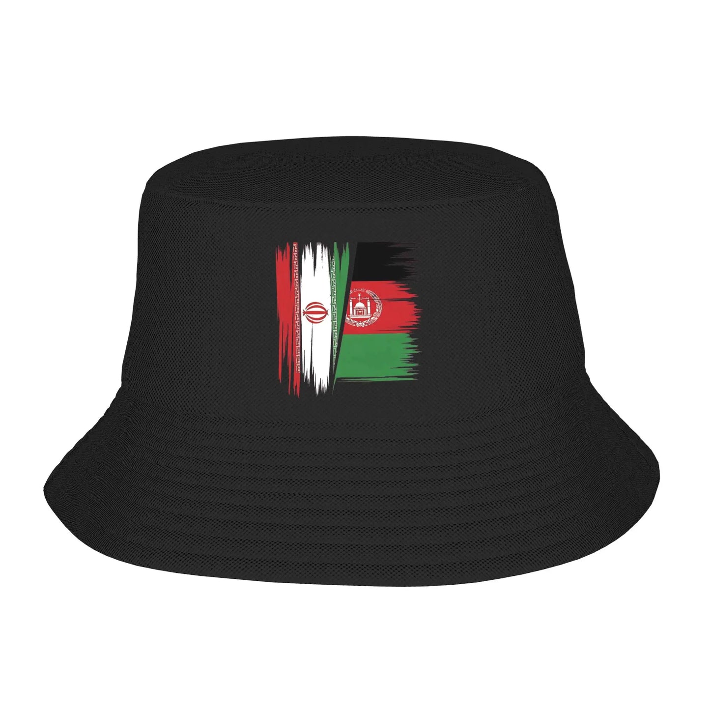 Men Women Iran Flag Lion and Sun Bucket Hat Portable Fisherman Hats