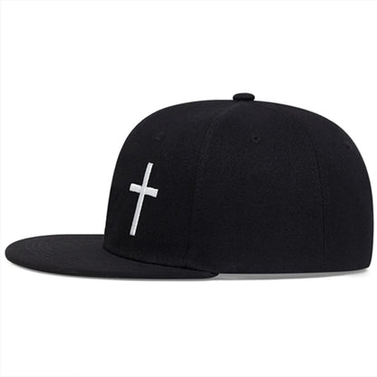 Unisex Cross Embroidery Hip-hop Hats Spring Autumn Outdoor