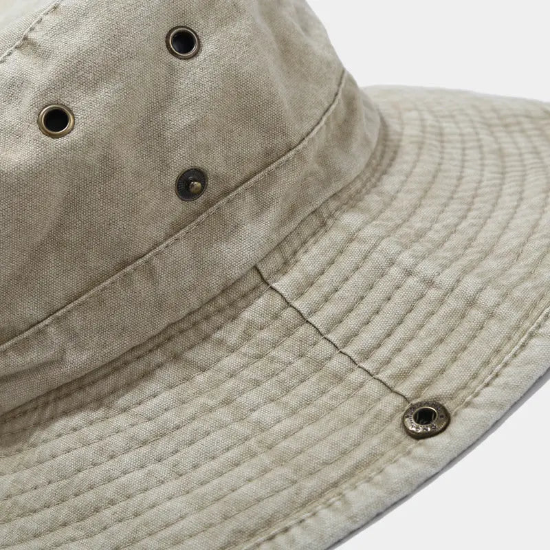 2022 Cotton Solid Bucket Hat Outdoor Fisherman Travel Sun Cap