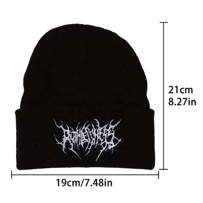 Warm Women Men Winter Beanies Hats Gothic Street Punk Knitted Bonnet Caps