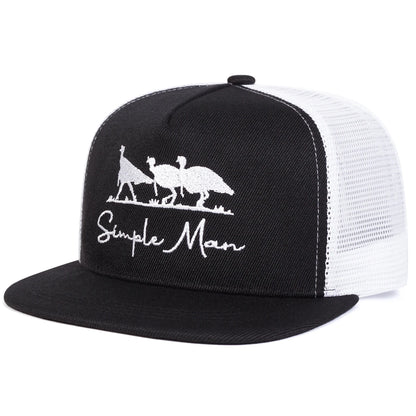 Unisex Simple Man Letter Embroidery Hip-hop Net Hats Spring Summer Snapback Cap