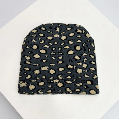 Autumn And Winter Leopard Speckles Wool Knitted Hats