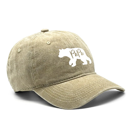 Baseball Cap Print PaPa Bear Dad Hat For Men Women