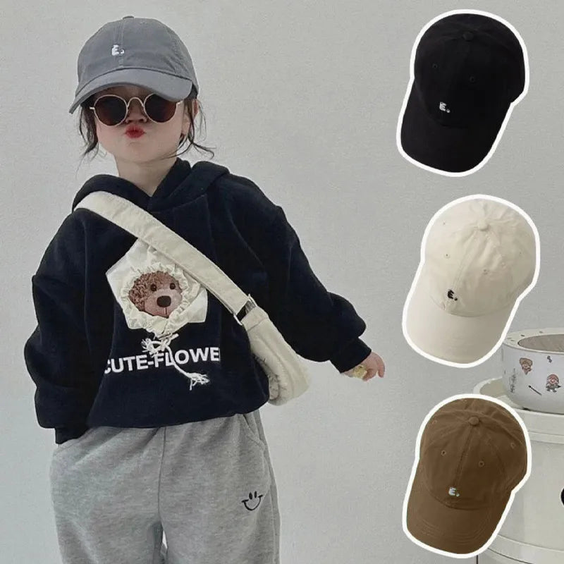 Fashion Letter Children Baseball Hat Embroidery Kids Duck 2 8year Boys Girls Outdoor Sunshade Visors Baby Hats