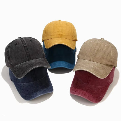 Spring Summer Cap Washed Cotton Baseball Cap Men Women