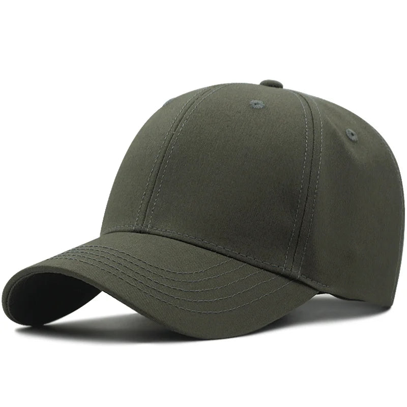 Adult Hard Cotton Big Size Baseball Hat Woman Solid Color Sun Cap Hiphop Man