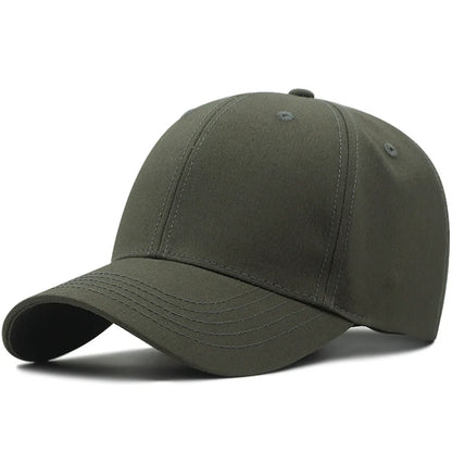 Adult Hard Cotton Big Size Baseball Hat Woman Solid Color Sun Cap Hiphop Man