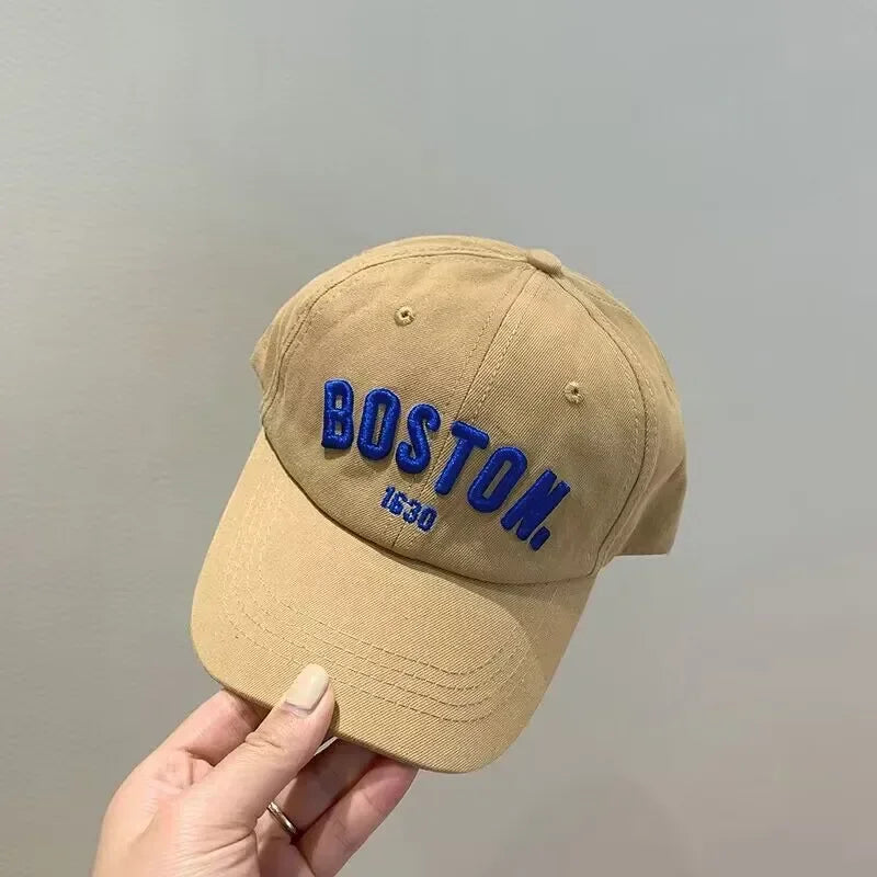Solid Letter Kids Baseball Cap Embroidery Children Girls Boys Sun Hat