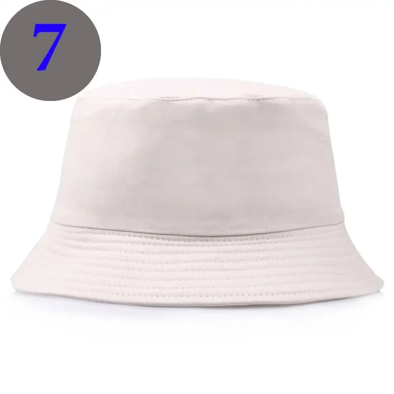 Unisexe Reversible Bucket Hats Man Women Cotton Fisherman Cap Girl Boy