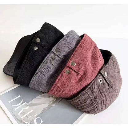 New Natural Linen Berets Men Summer Breathable Sunscreen UV Protection