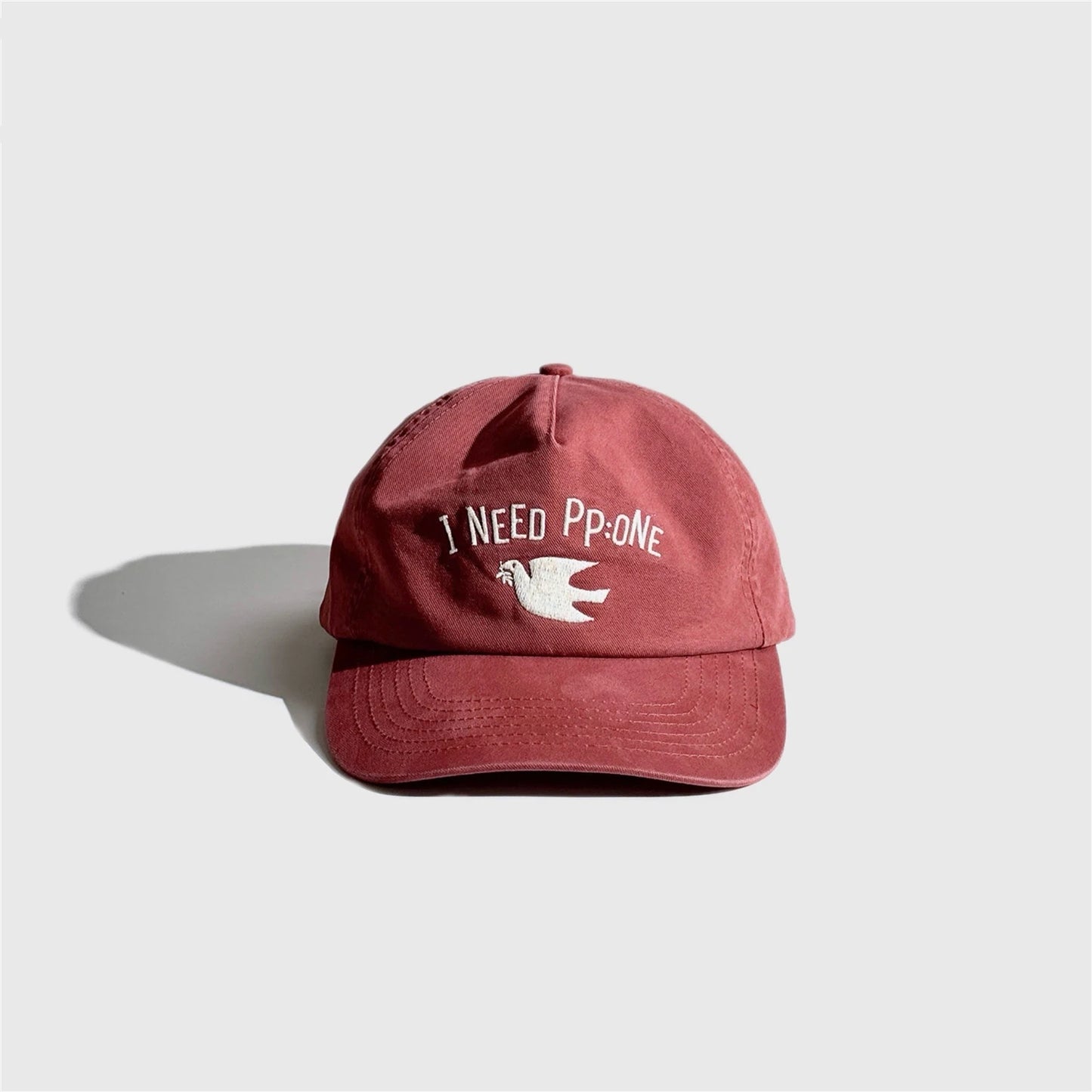 Cotton Washed Peace Dove Embroidered Baseball Cap