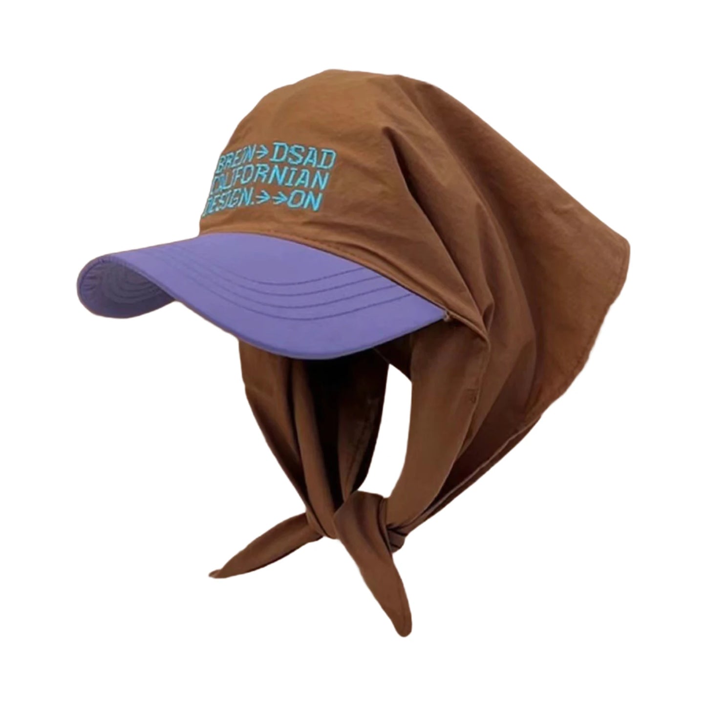 Bandana Embroidery Baseball Cap Self-Tie Headwrap Skull Cap