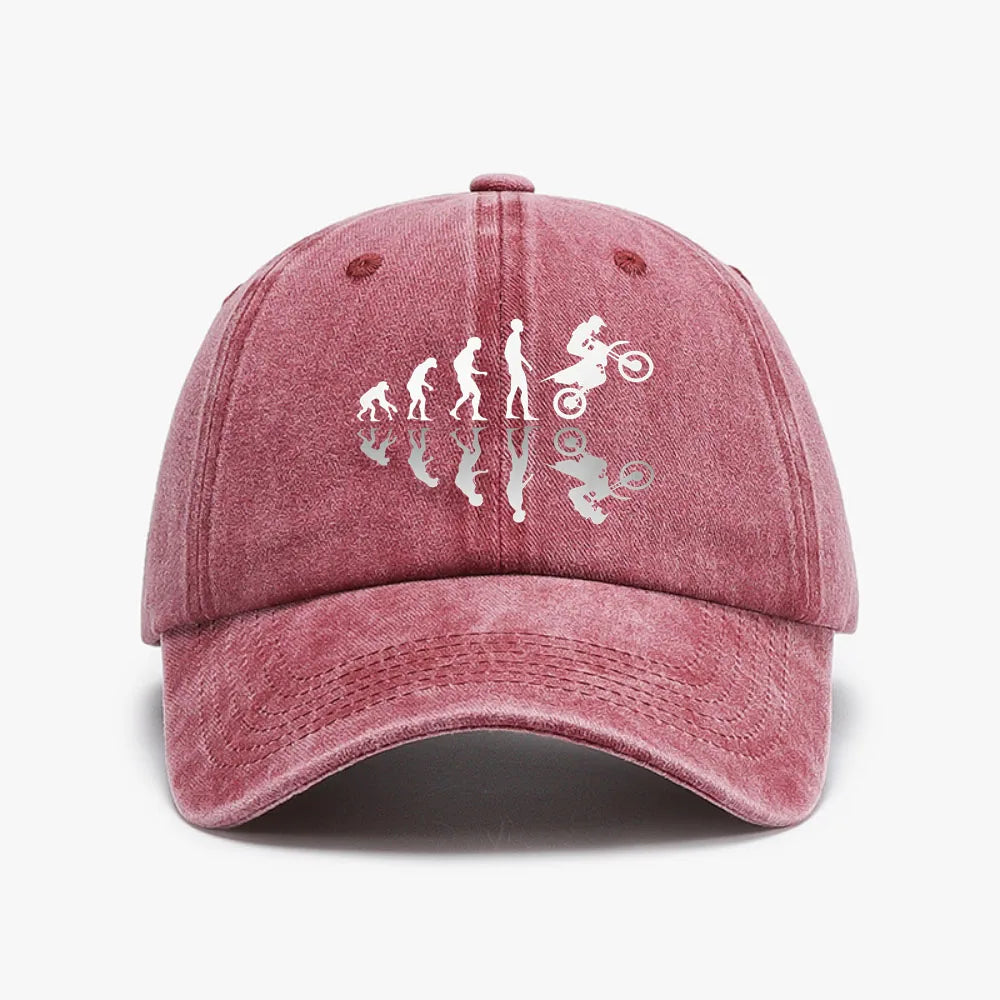 Evolution Biker Unique Print Baseball Cap Summer
