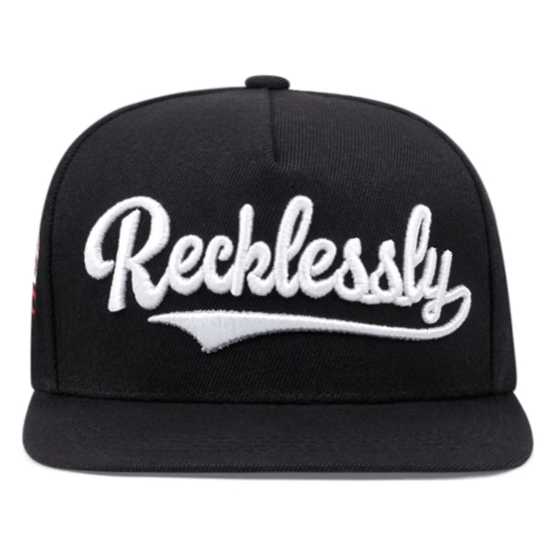 New Flat Edge Hat REEK Side USA Embroidered Outdoor Daily Leisure Decoration Sunshade Hat Unisex Hip Hop Hat