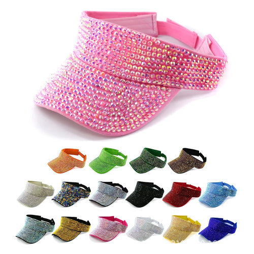 New Women's Shiny Rhinestone Sun Hat