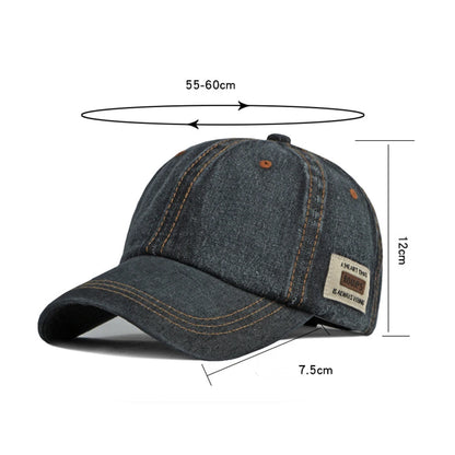 Blue Denim Hat For Men Summer Baseball Caps