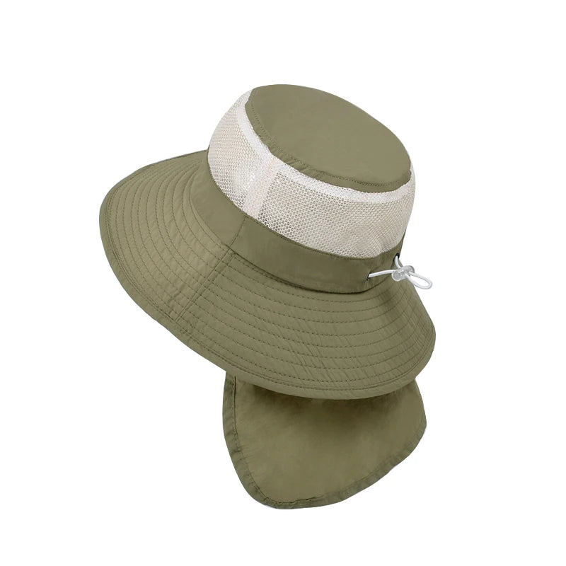 1147 Summer Boys and Girls Sunshade Hat Large brim Sunshade Shawl Breathable Fishing Hat