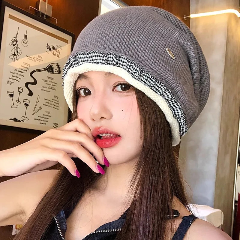 Retro Laid-Back Knitted Hat Hugger Toque Cap