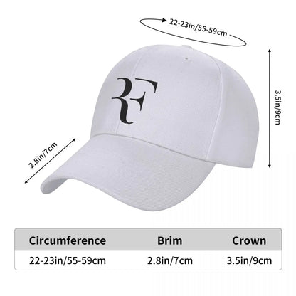 Men Women RF Roger Federer Patch Tennis Hats curved Baseball Caps