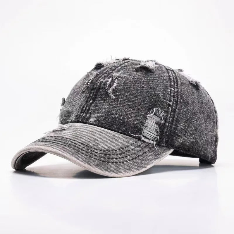 Japanese-Style Vintage Washed-Distressed Baseball Cap