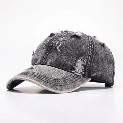 Japanese-Style Vintage Washed-Distressed Baseball Cap