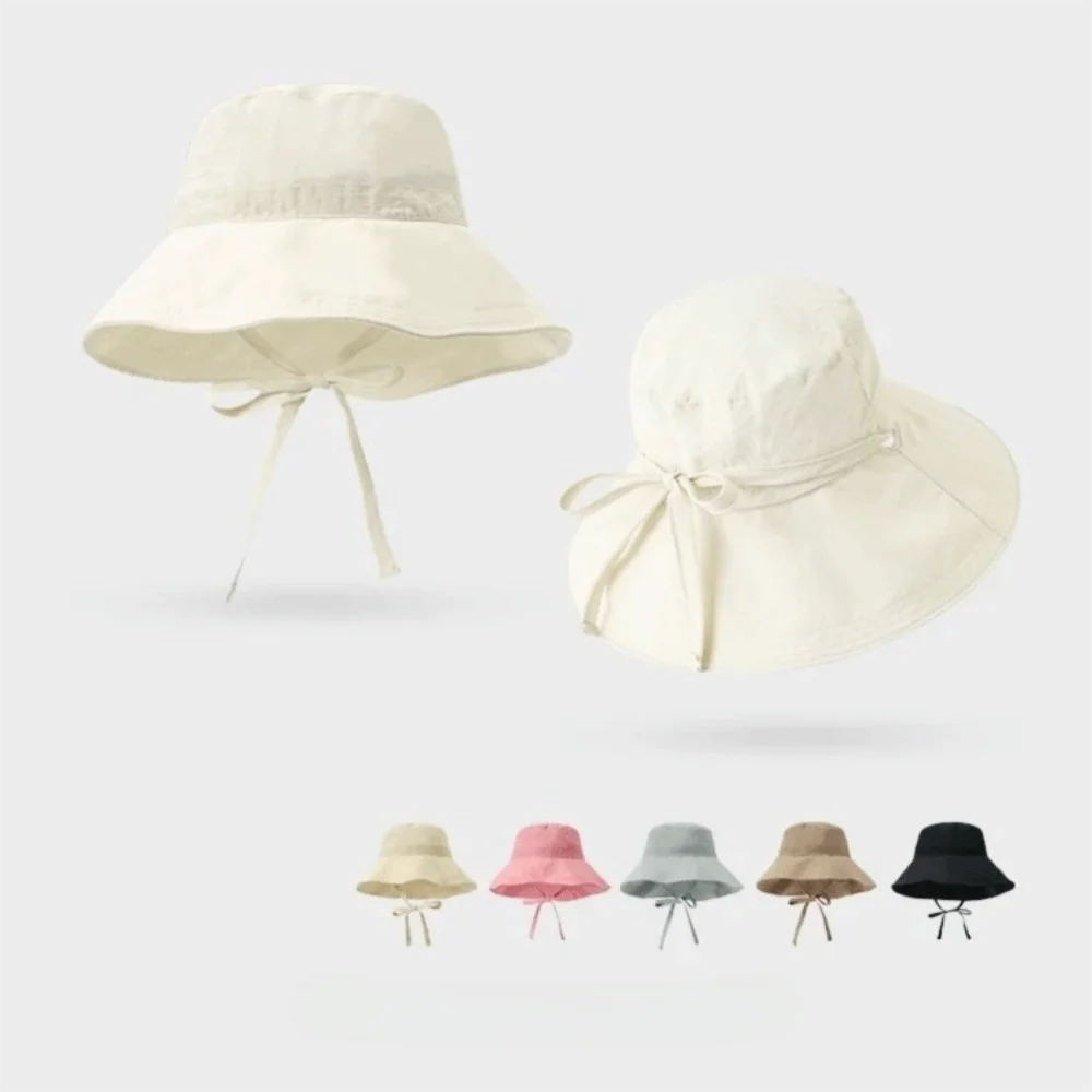 Simple Solid Color Sunscreen Bucket Hat