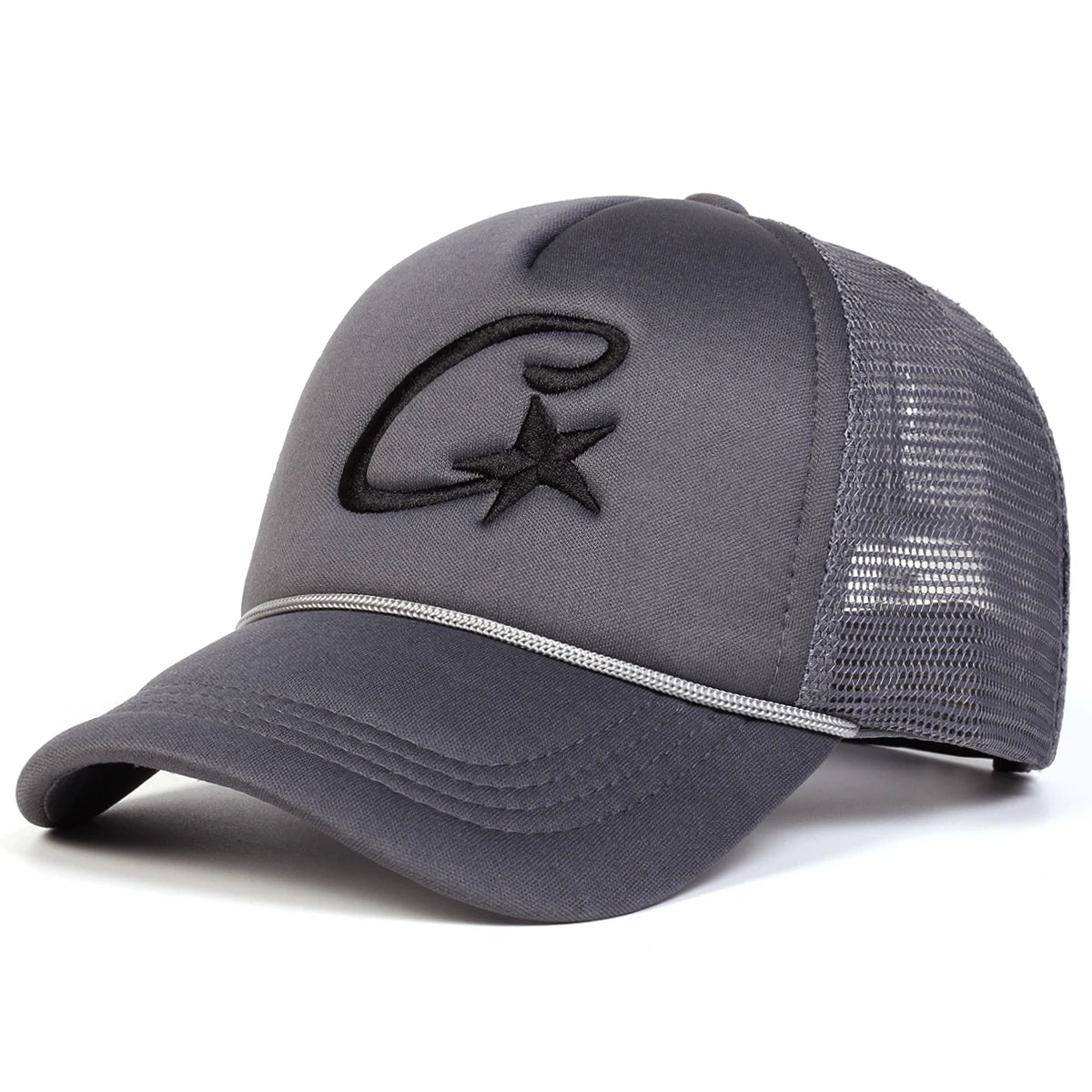 Unisex C Letter Pentagram Embroidery Baseball Net Caps Spring and Summer