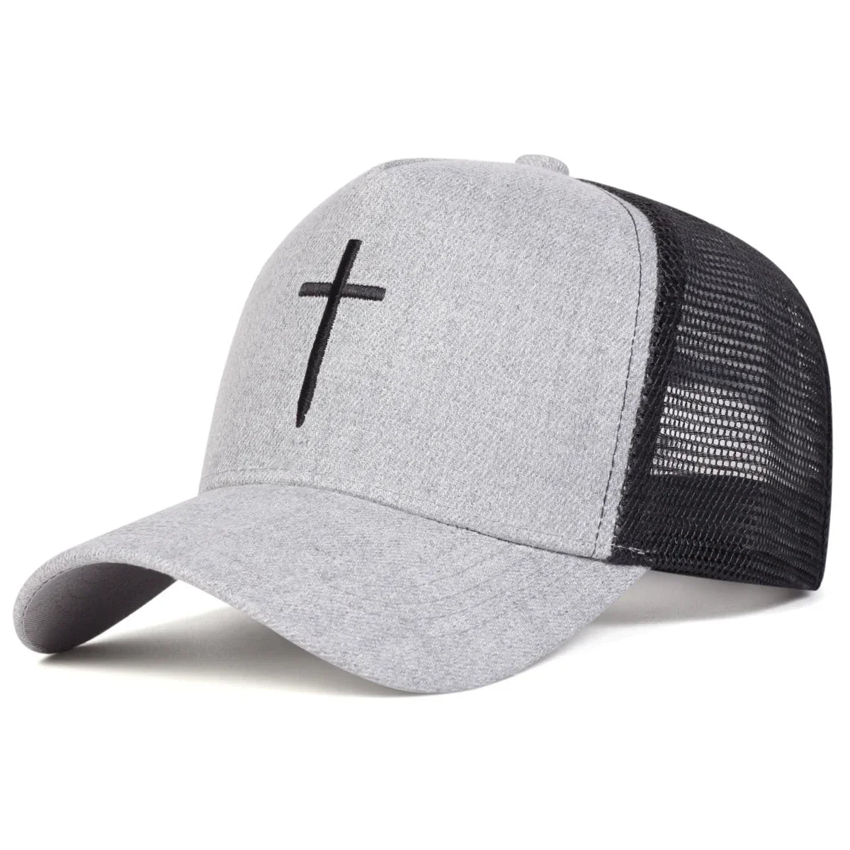 Unisex Cross Embroidery Baseball Net Caps Spring Summer