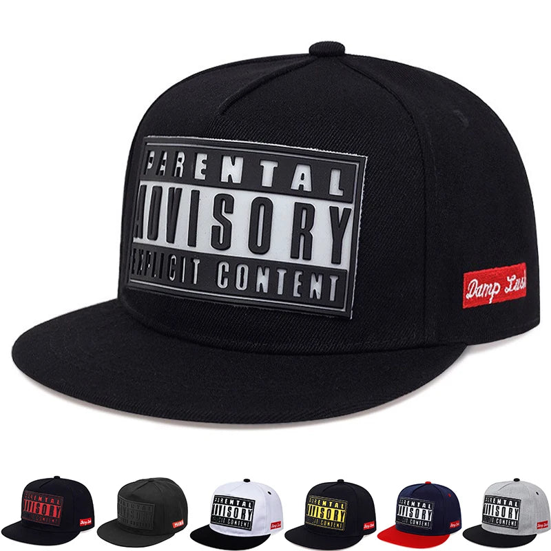 Alphabet Labeling Flat Edge Hat Trendy Men's