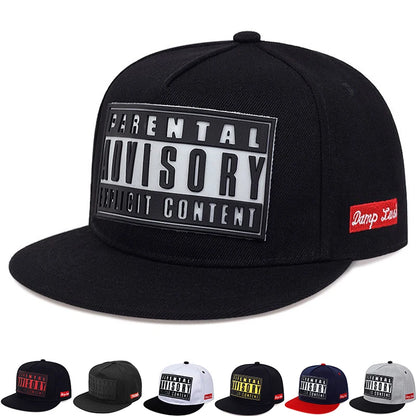 Alphabet Labeling Flat Edge Hat Trendy Men's