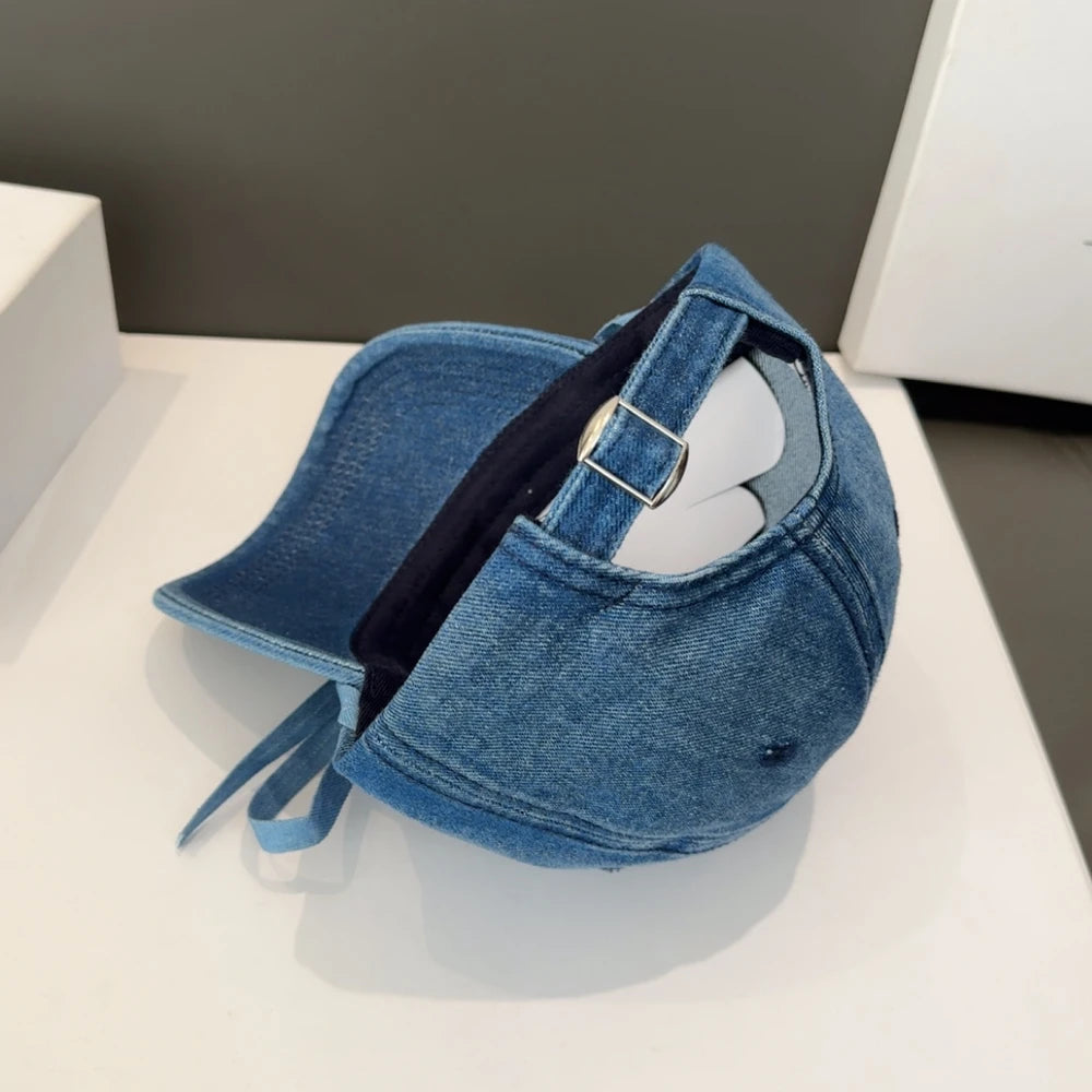 Women Bow Denim Baseball Cap