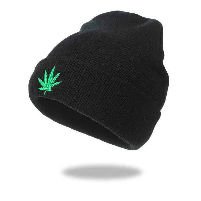 Winter Maple Leaf Woolen Hat Outdoor Fashion Hip Hop
