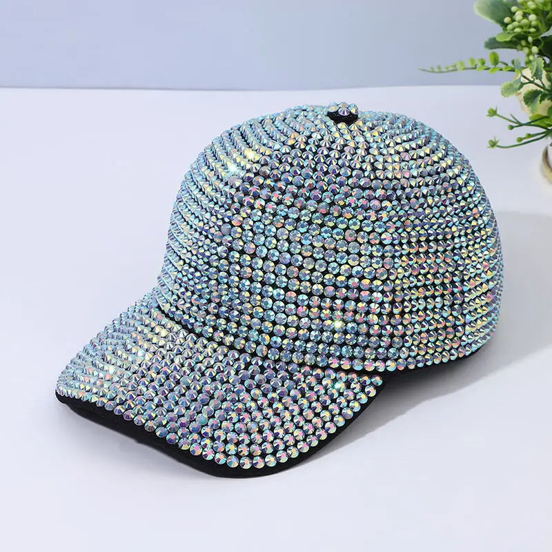 Trendy Full Diamond Handmade Design Baseball Cap