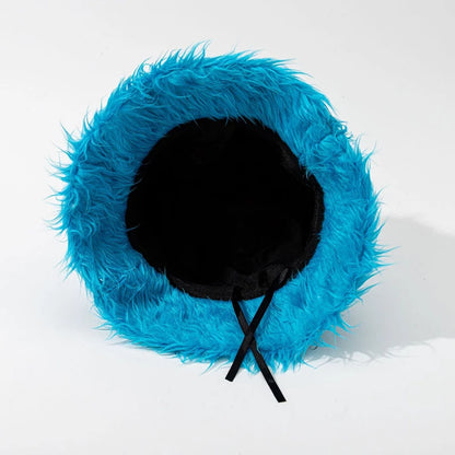2024 Barrel Caps Funny Fashion Autumn Winter Leopard Fur Bucket Hats